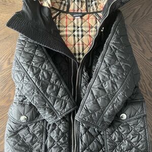 Unisex kids,  Black Burberry dress jacket size 6.